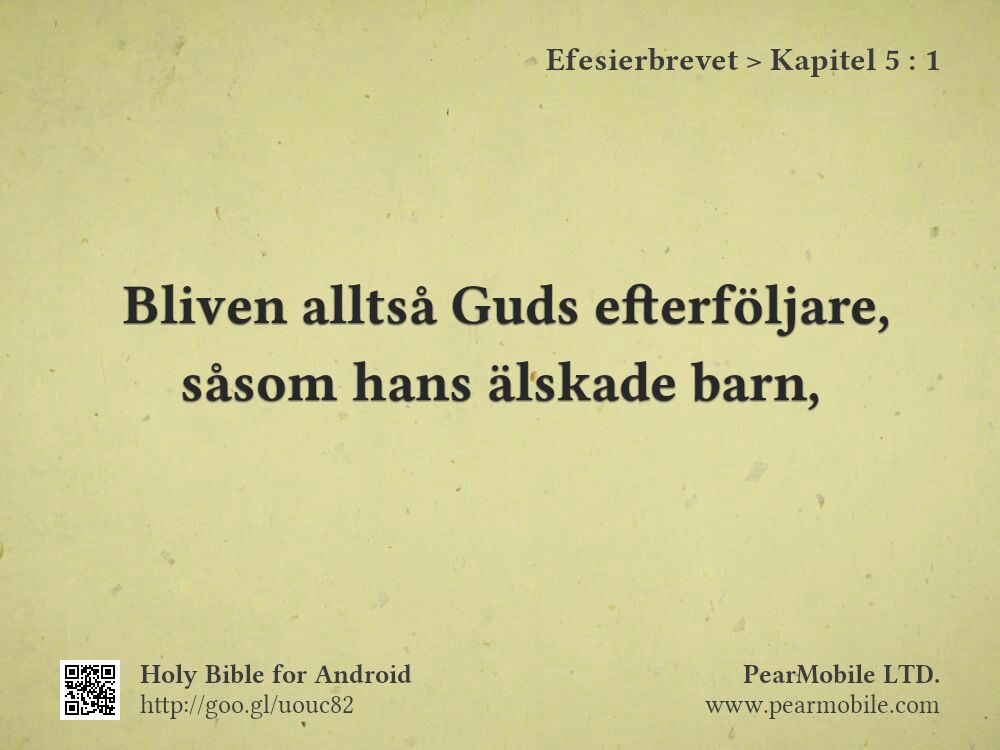 Efesierbrevet, Kapitel 5:1